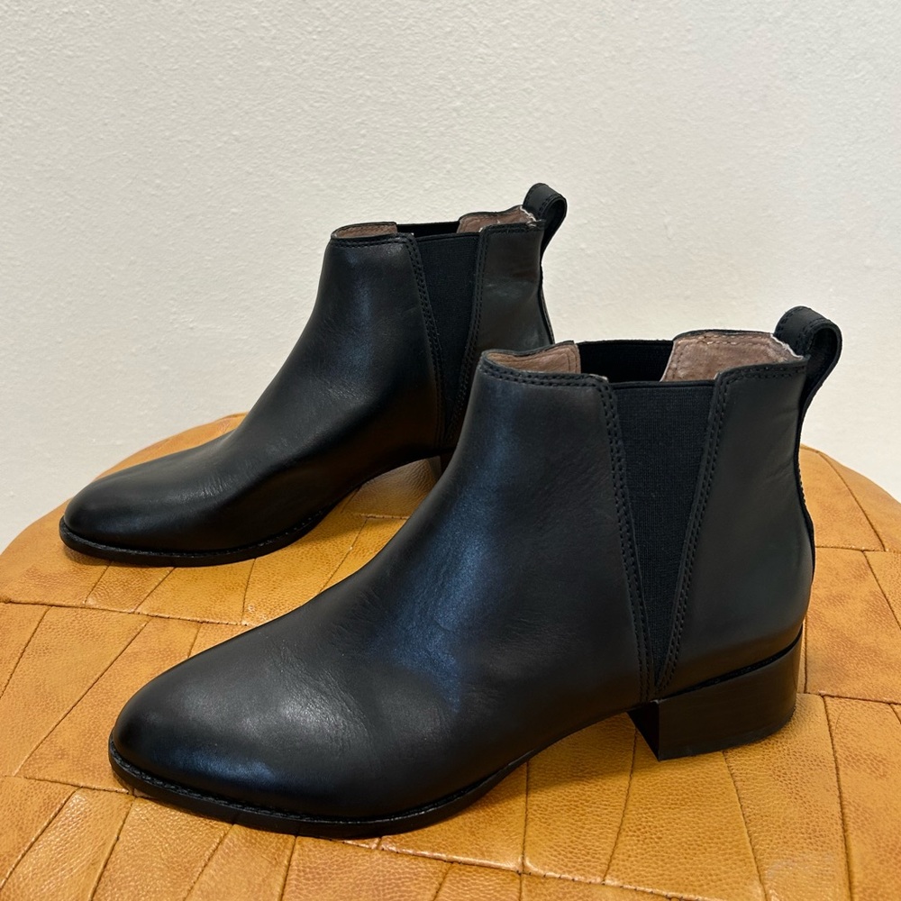 Madewell Black Leather Ankle Boots
